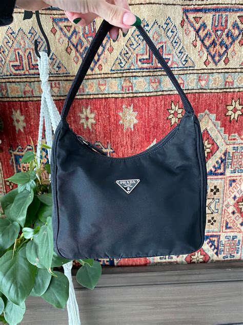 prada nylon hobo handbag|vintage Prada nylon hobo bag.